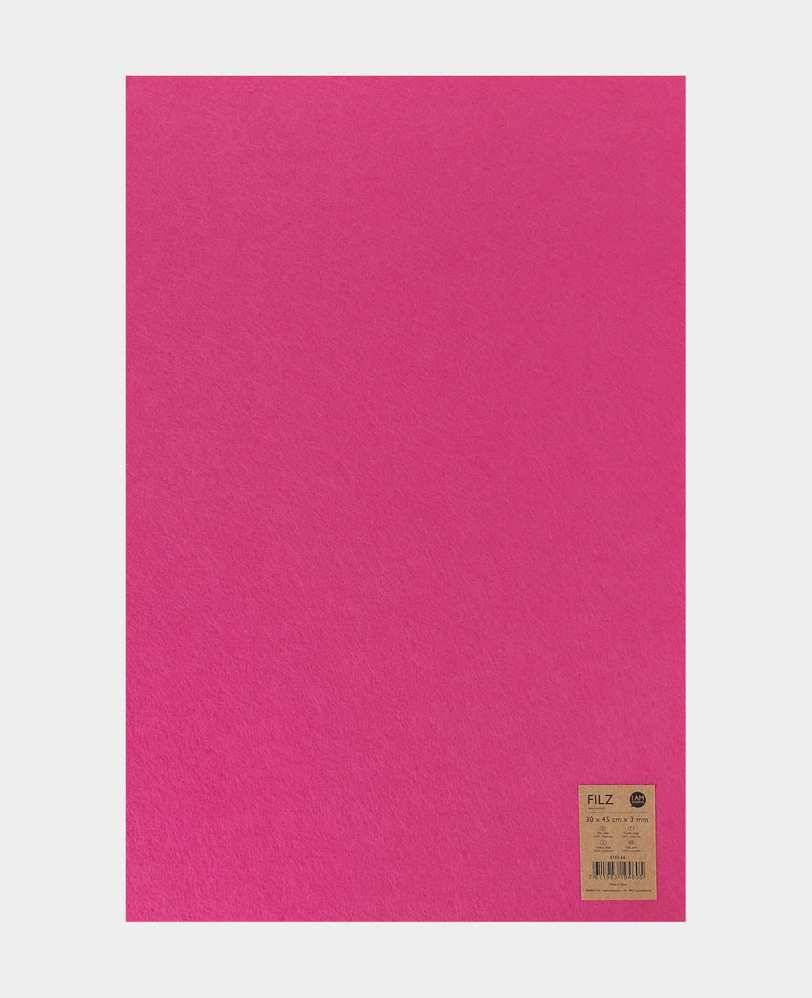 Feutre, rose, 30 x 45 cm x 3 mm, 1 pièce