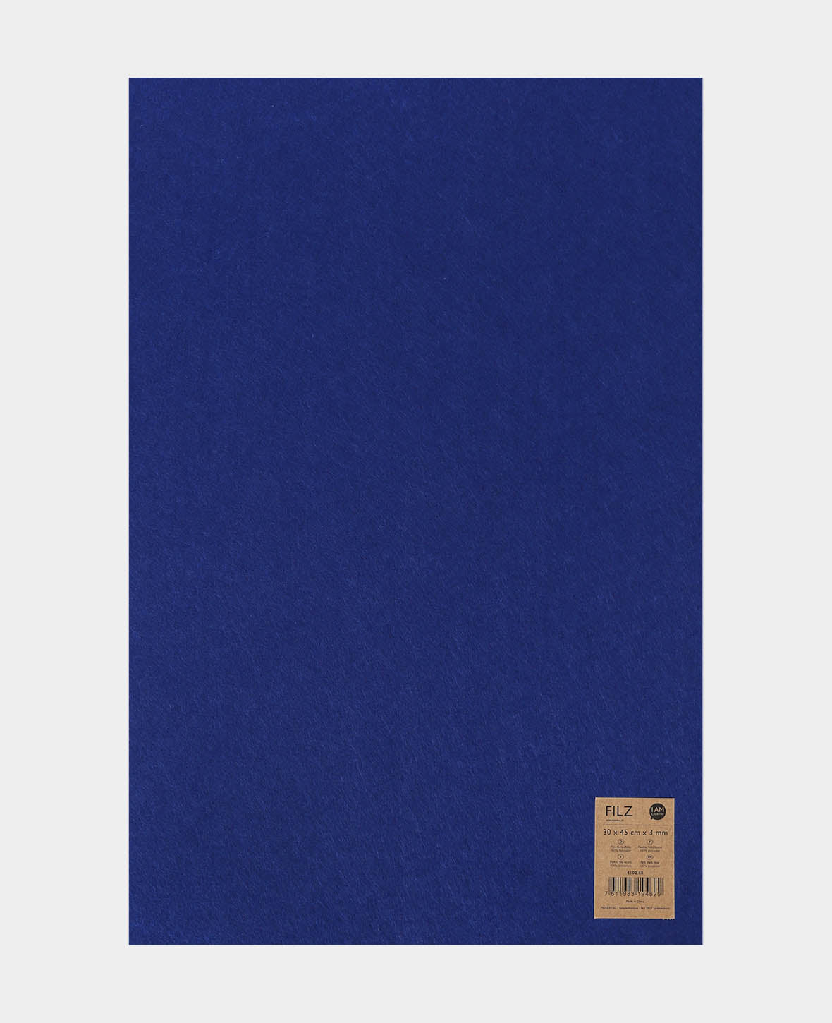 Feutre, bleu foncé, 30 x 45 cm x 3 mm, 1 pièce