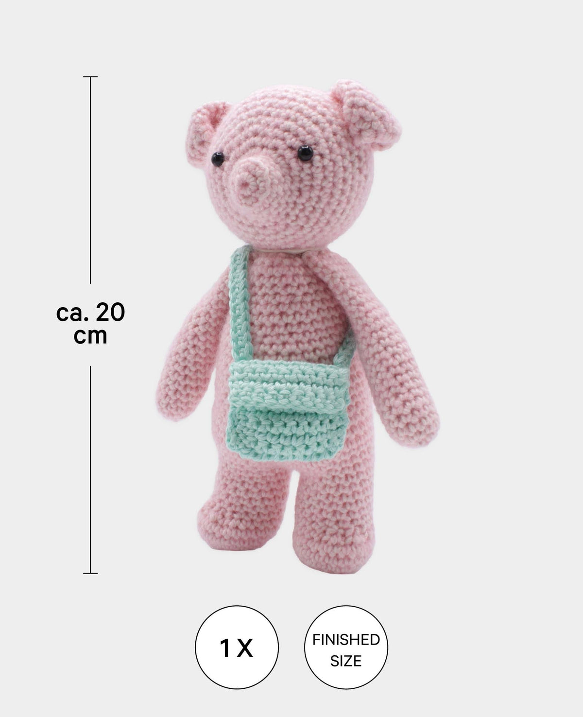 Amigurumi / Kit de crochet Betty le cochon, avec patron