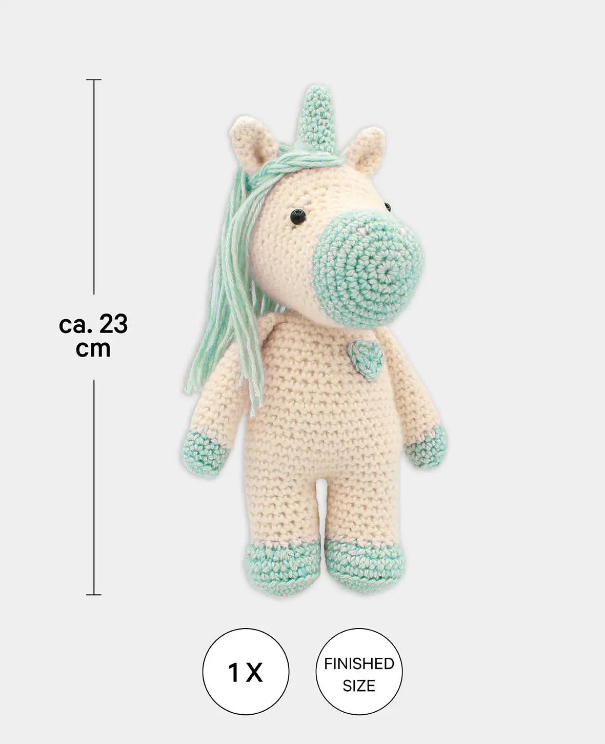 Arigumi / Crochet Kit Holly Unicorn, Unicorn incl. instructions