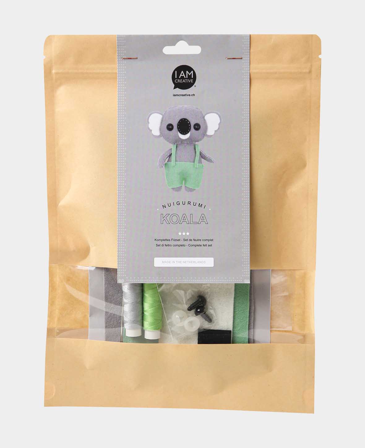 Koala Sewing Kit incl. Instructions, Felt Set