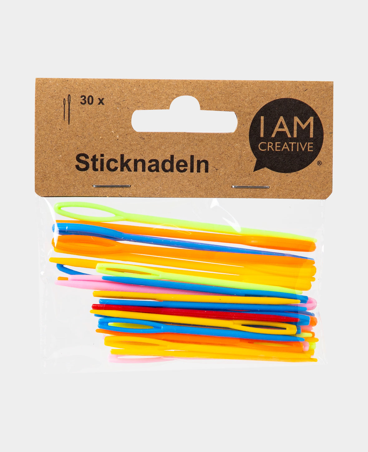 Aiguilles à broder, aiguilles à coudre en plastique pour débutants, colorées, 20 pièces de 7 cm et 10 pièces de 9 cm