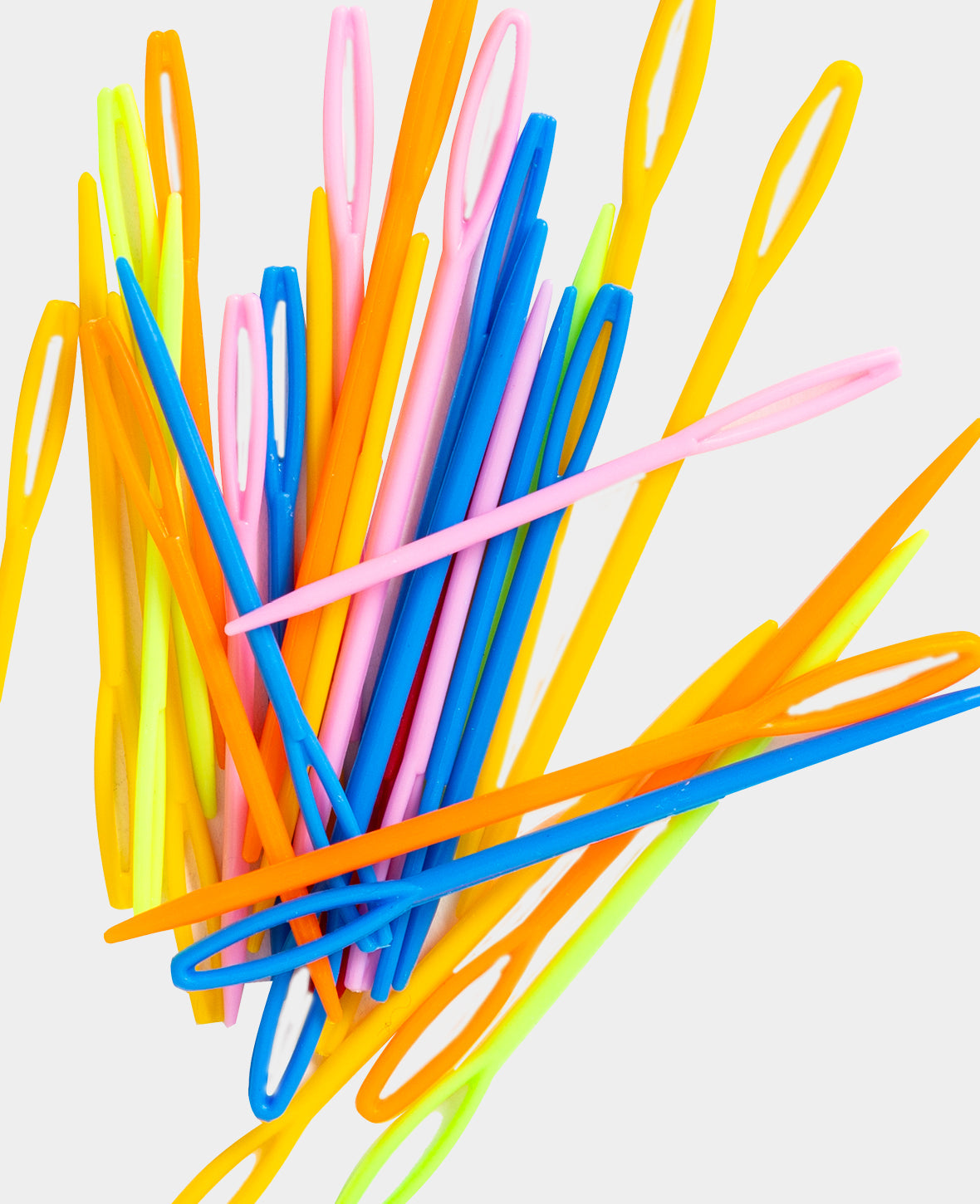 Aiguilles à broder, aiguilles à coudre en plastique pour débutants, colorées, 20 pièces de 7 cm et 10 pièces de 9 cm