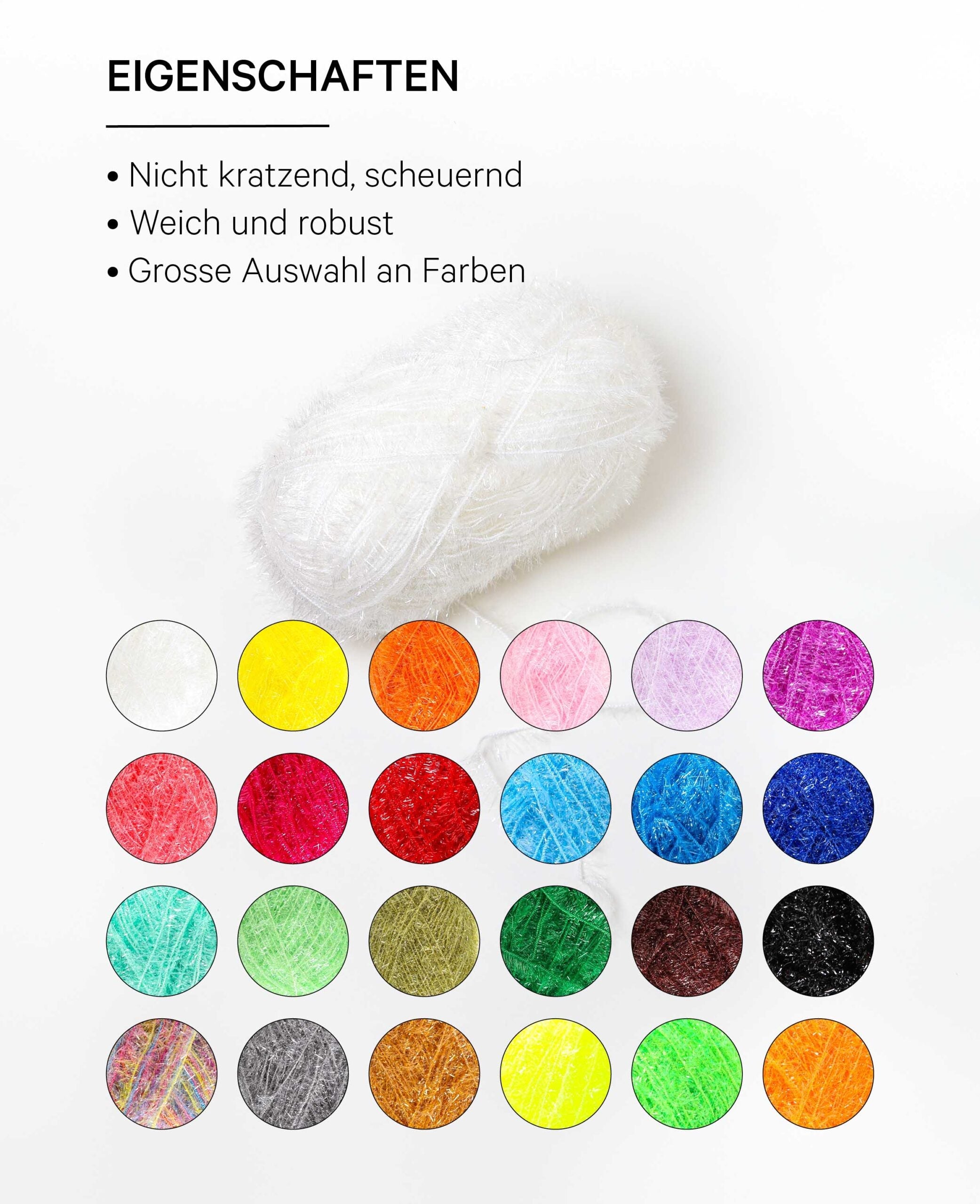 Scrubbi, Garn zum Häkeln & Stricken von Spülschwämmen, weiss, 50 g, 90 m