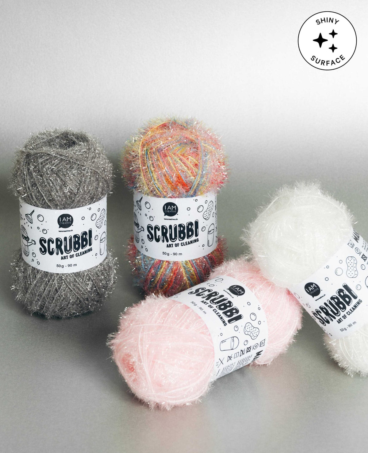 Scrubbi, Garn zum Häkeln & Stricken von Spülschwämmen, koralle, 50 g, 90 m