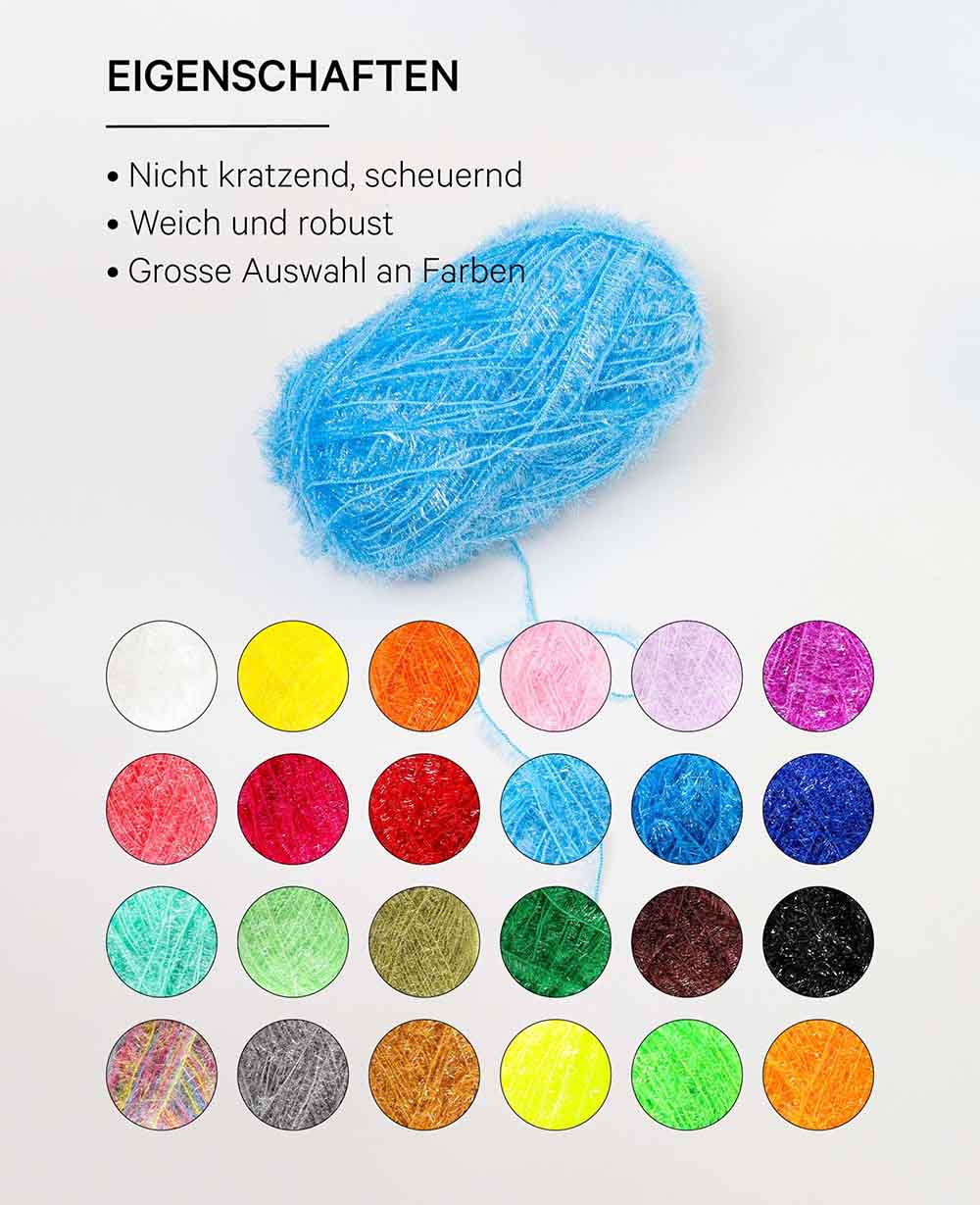 Scrubbi, Garn zum Häkeln & Stricken von Spülschwämmen, hellblau, 50 g, 90 m