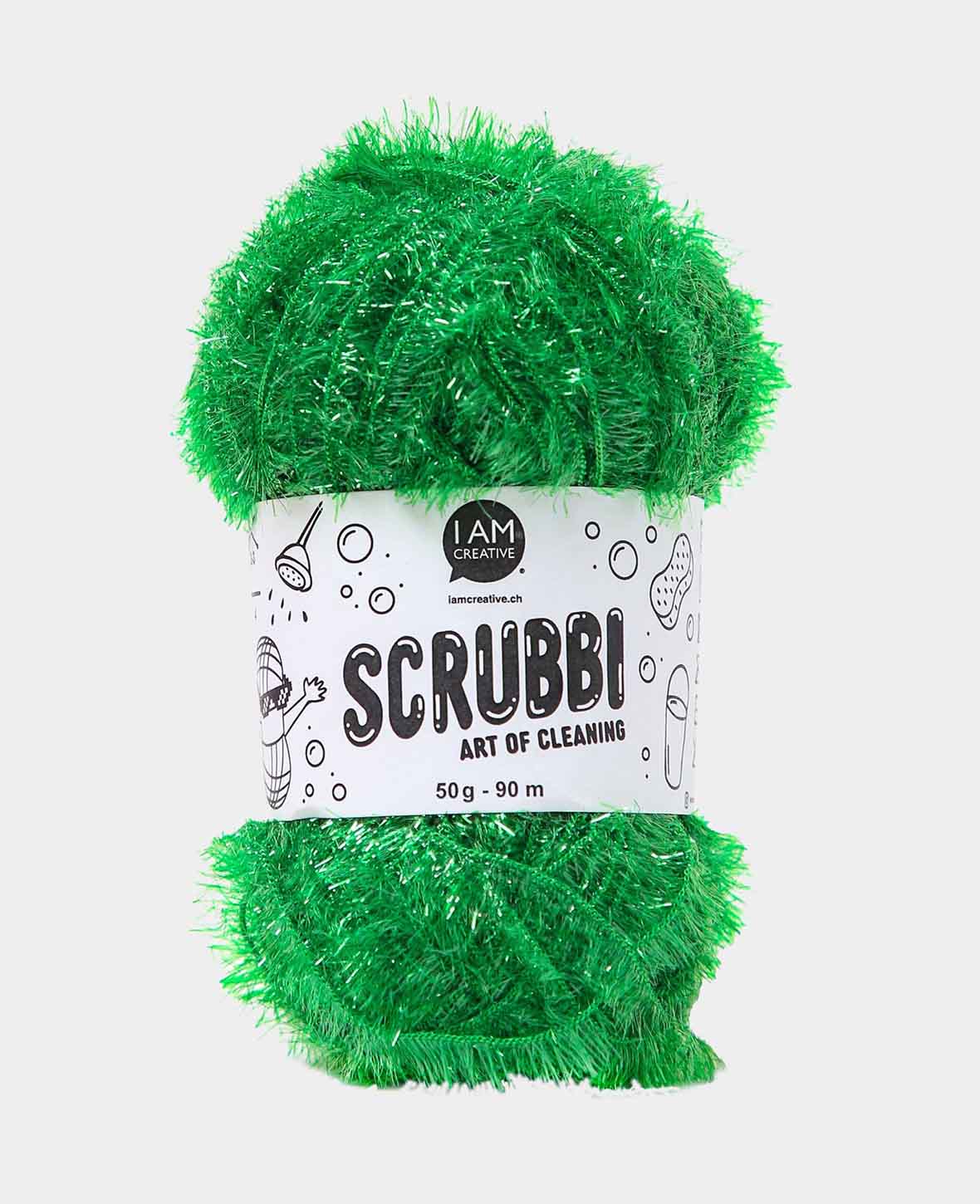 Scrubbi, Garn zum Häkeln & Stricken von Spülschwämmen, grün, 50 g, 90 m