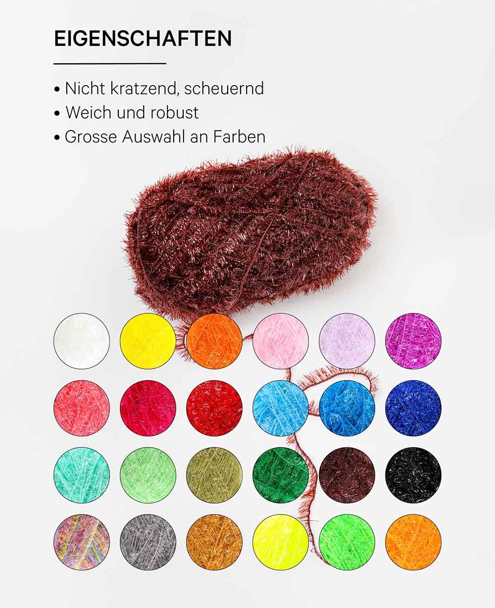 Scrubbi, Garn zum Häkeln & Stricken von Spülschwämmen, braun, 50 g, 90 m