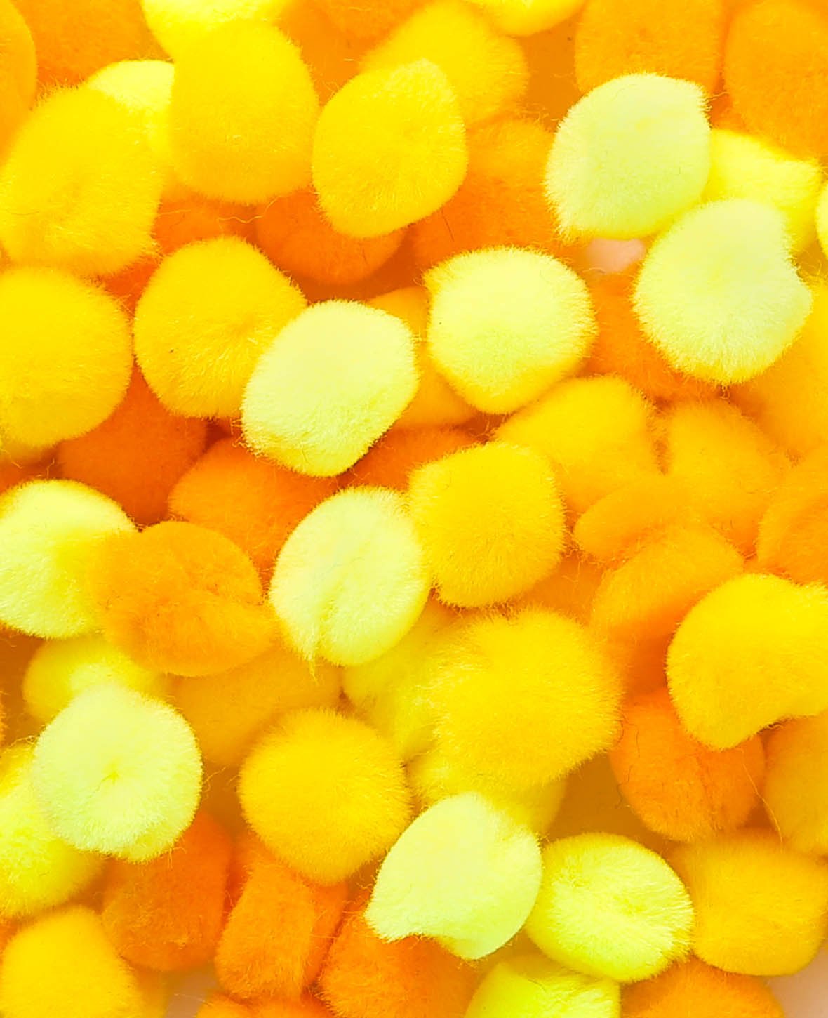 Pompons, Gelb, ø 10 mm, 100 Stk.