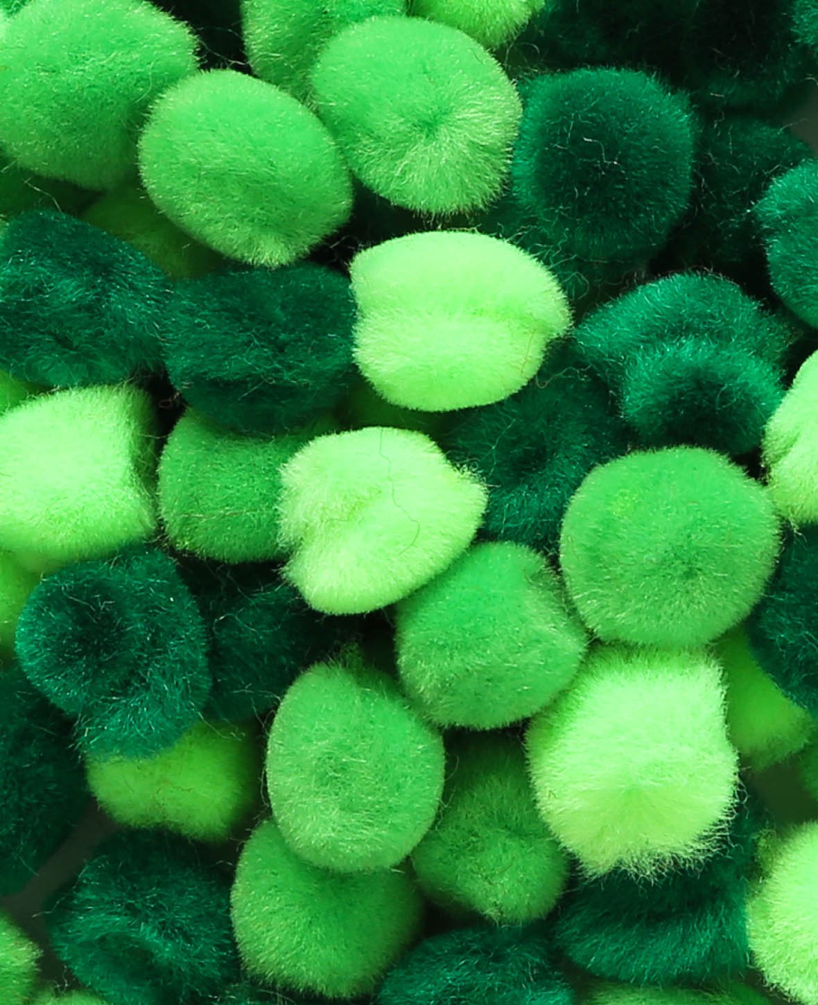 Pompons, Grün, ø 15 mm, 60 Stk.