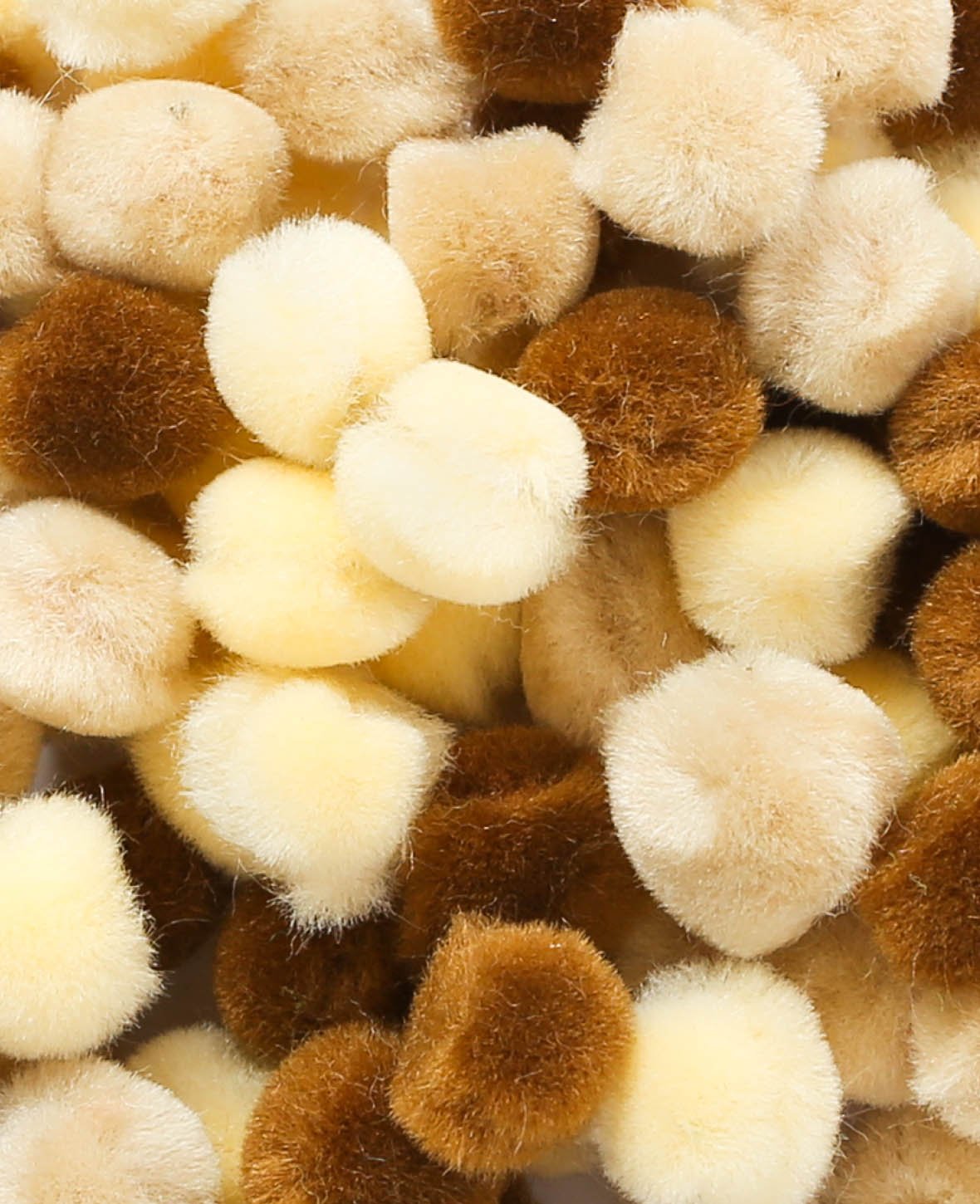 Pompons, Braun, ø 15 mm, 60 Stk.
