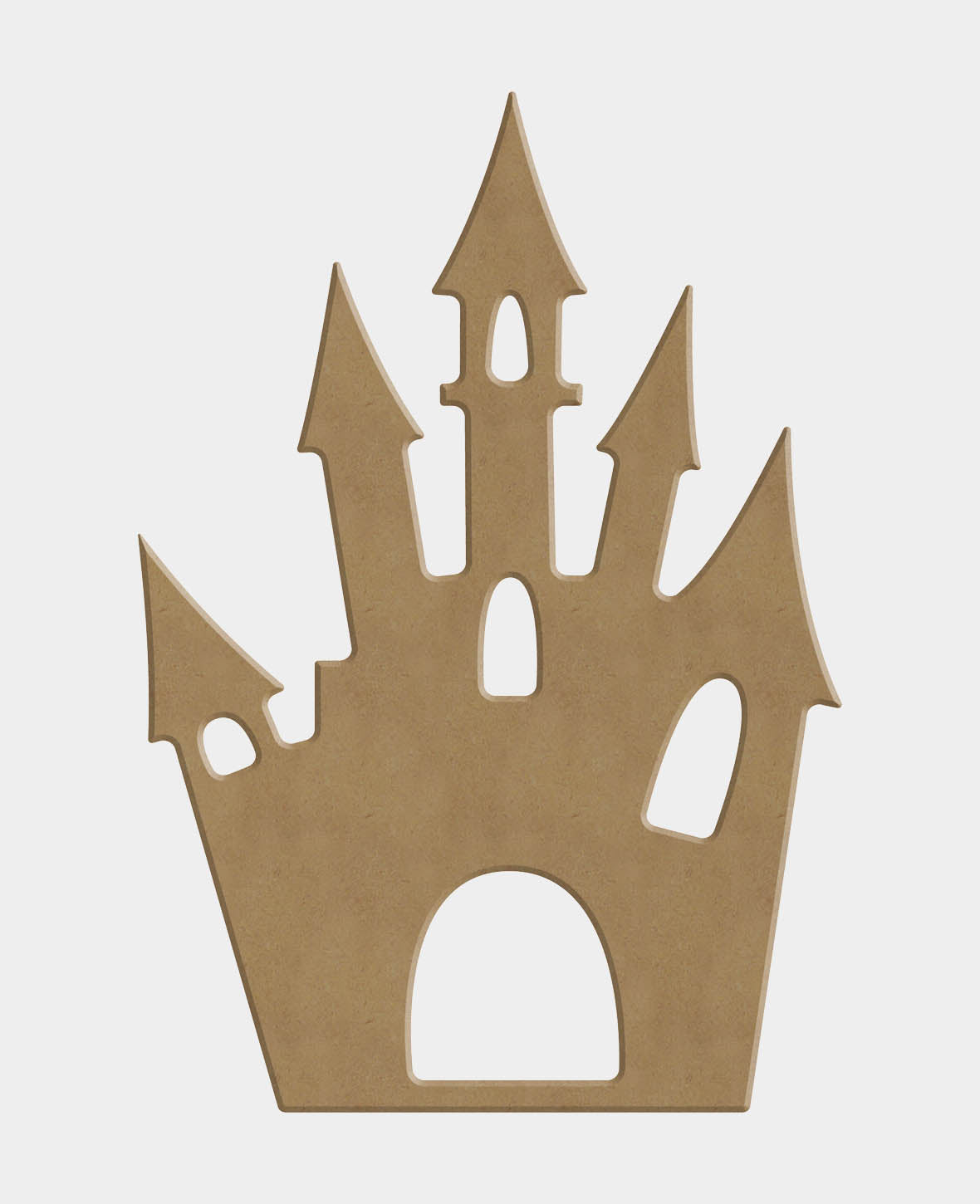 MDF-Deko Geisterhaus, 12 x 0.6 x 18 cm, Braun, 1 Stk.