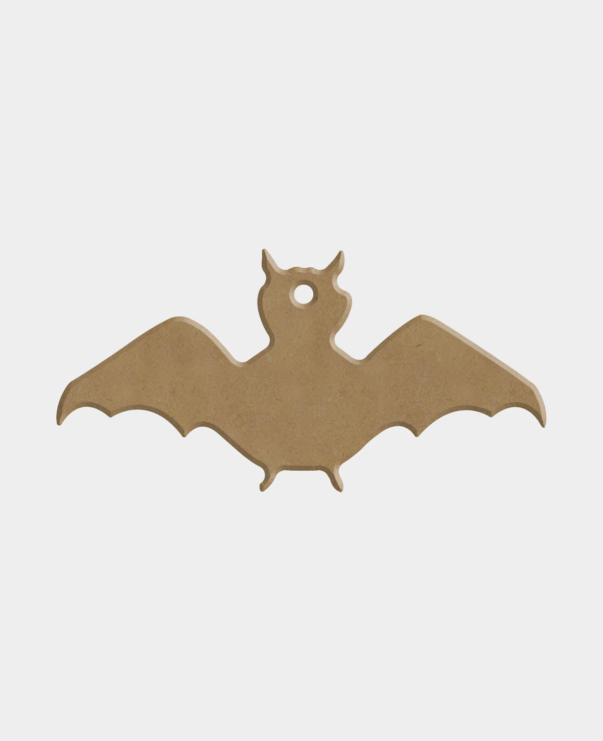 MDF Decorative Bat, 10 x 0.6 x 5 cm, Brown, 1 pc.