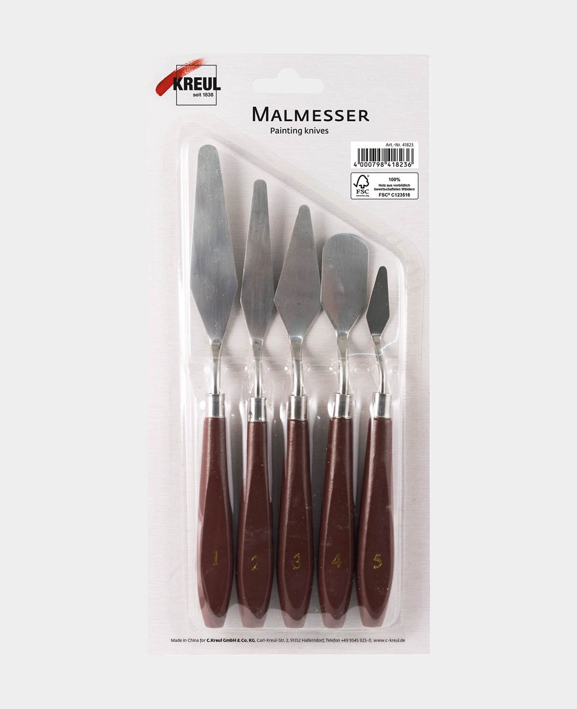 Set de 5 couteaux à peindre KREUL