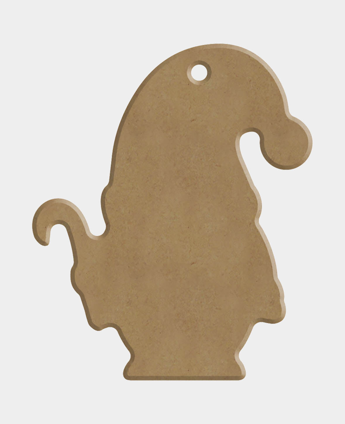 MDF Decorative Gnome, 7 x 0.5 x 8.4 cm, Brown, 1 pc.
