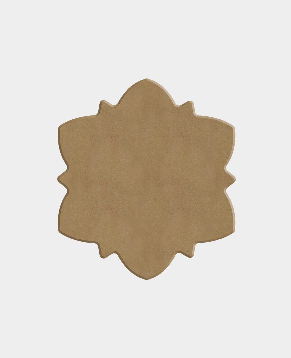 MDF naturel, Anémone, 10x10cm