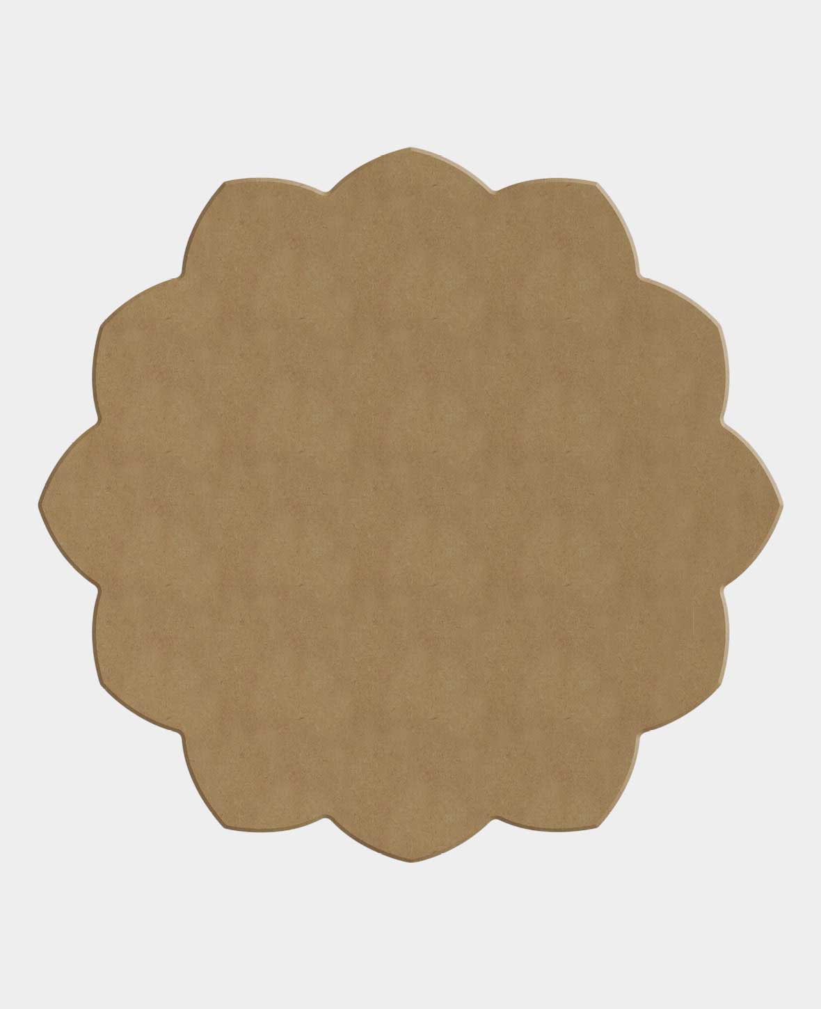 MDF naturel, fleur, 20x20cm