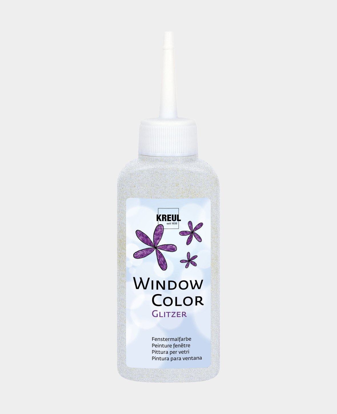 KREUL Window Color Glitzer, Silber, 80 ml