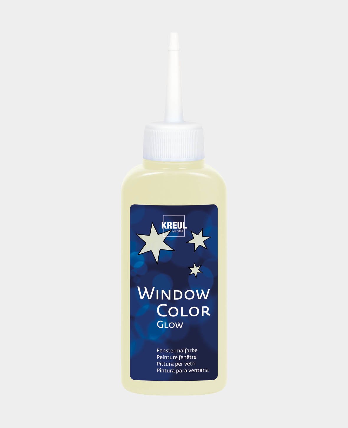 KREUL Window Color Glow-in-the-Dark Paint, Yellow 80 ml