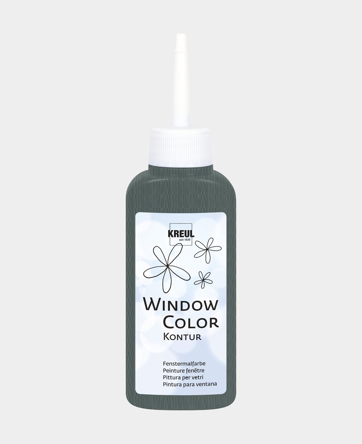 KREUL Window Color Contour Paint, Grey, 80 ml