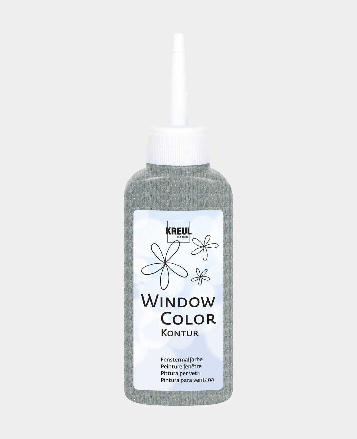 KREUL Window Color Konturenfarbe, Silber, 80 ml