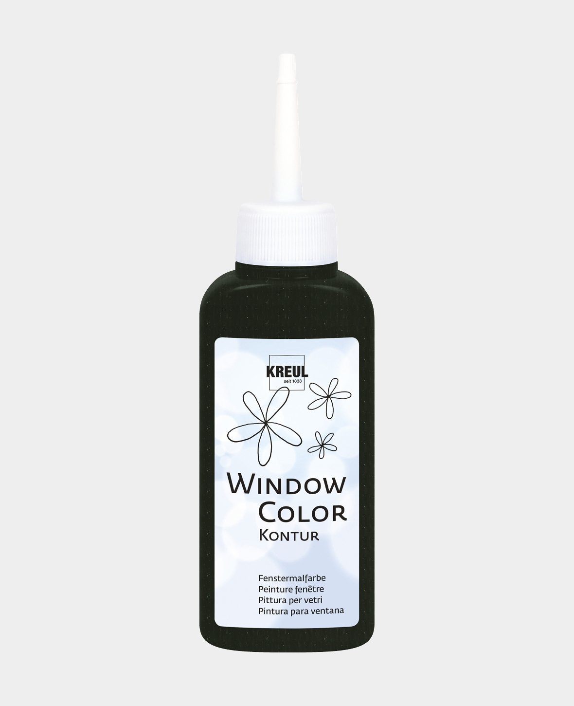 KREUL Window Color Konturenfarbe, Schwarz, 80 ml