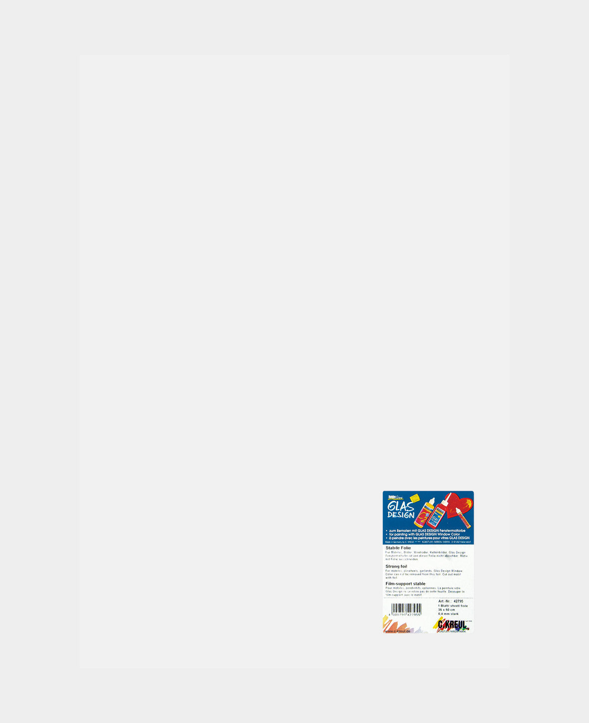 KREUL Window Color Windradfolie 35 x 50 cm, transparent, 1 Blatt