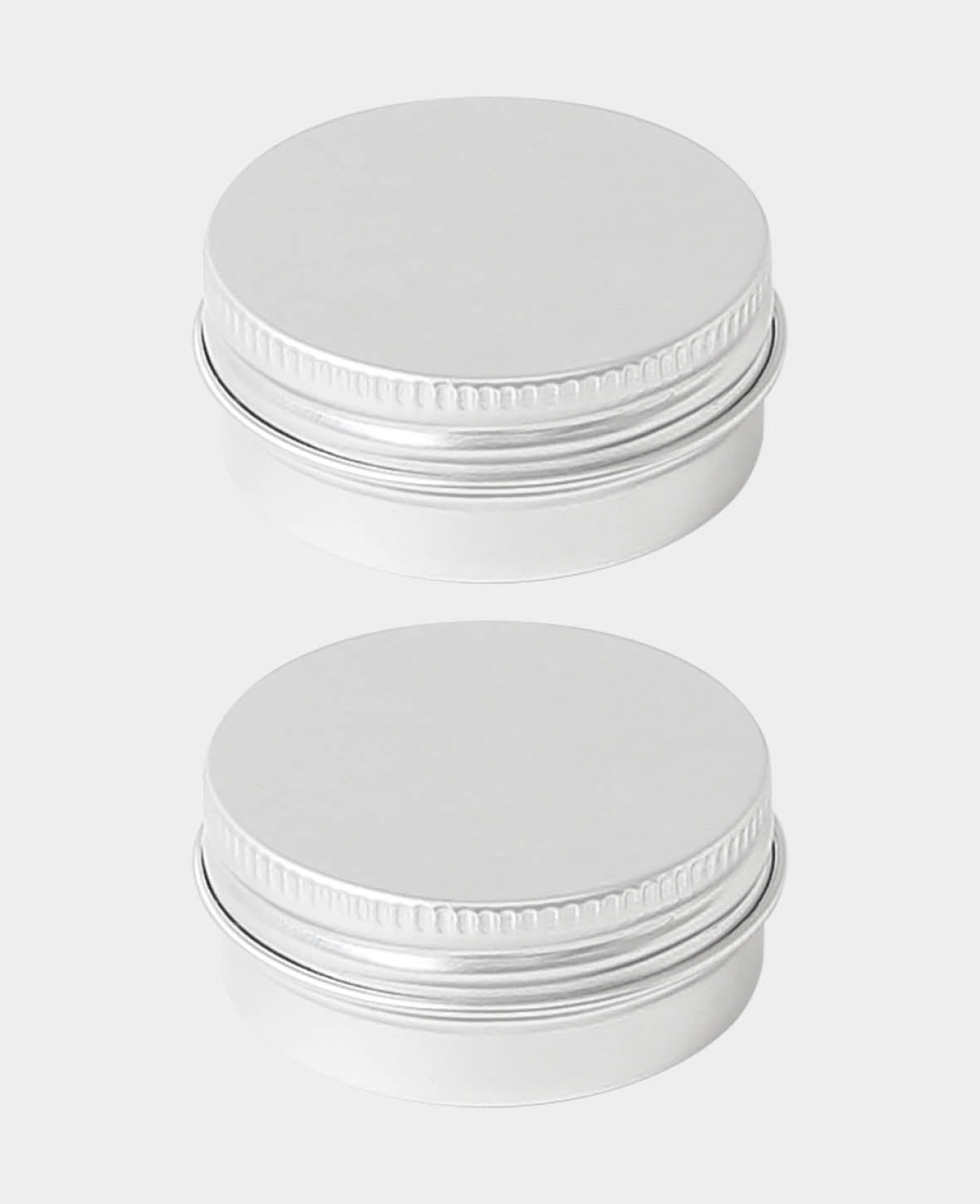 Aluminium cans, round, 40 x 40 x 18 mm, 2 pcs.