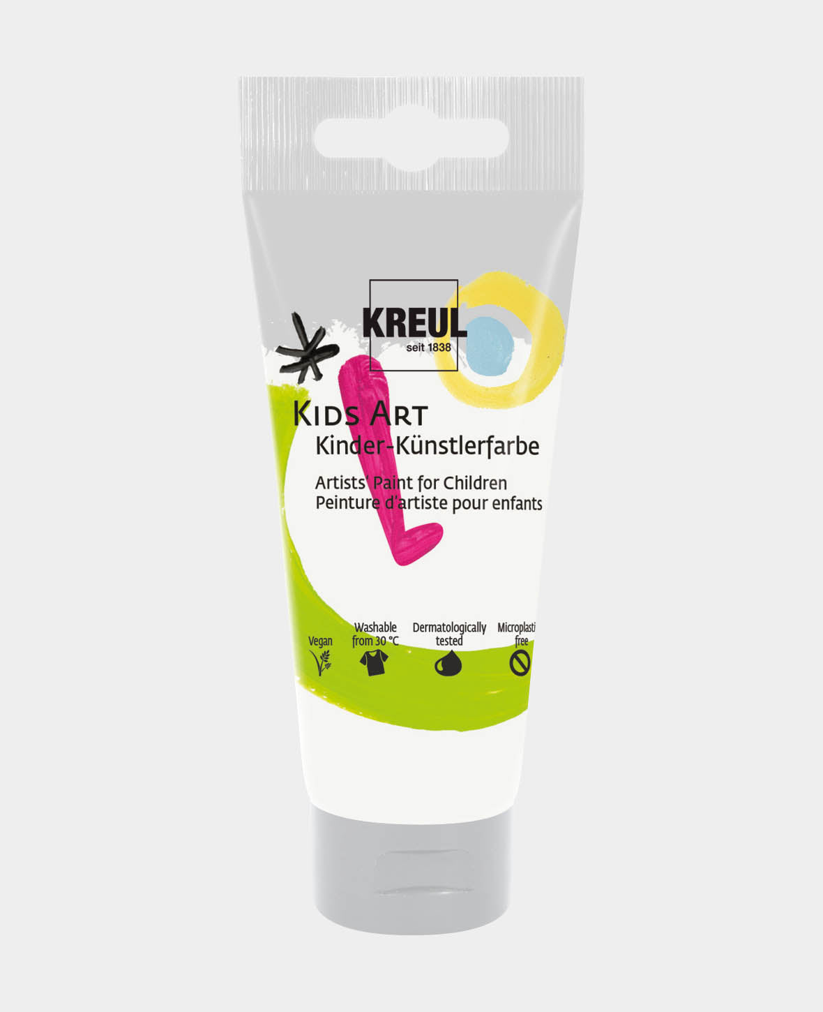 KREUL Kids Art Kinder-Künstlerfarbe, Weiss, 75 ml, 1 Tube