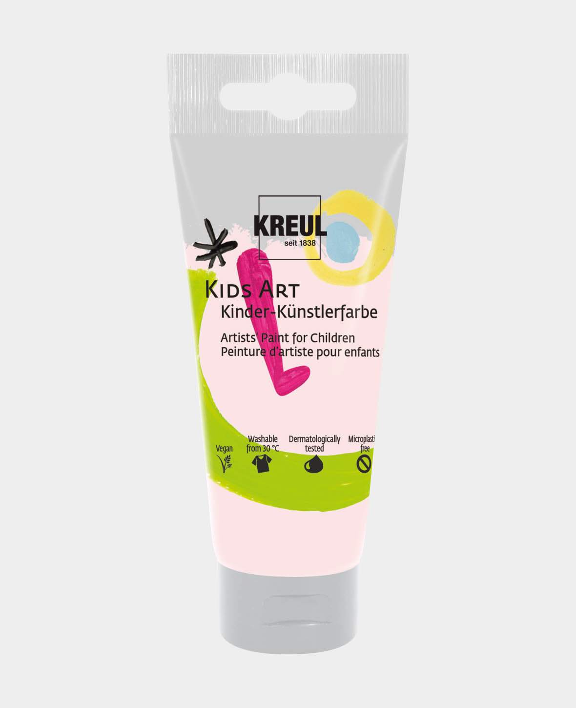 KREUL Kids Art Kinder-Künstlerfarbe, Pastellrosa, 75 ml, 1 Tube