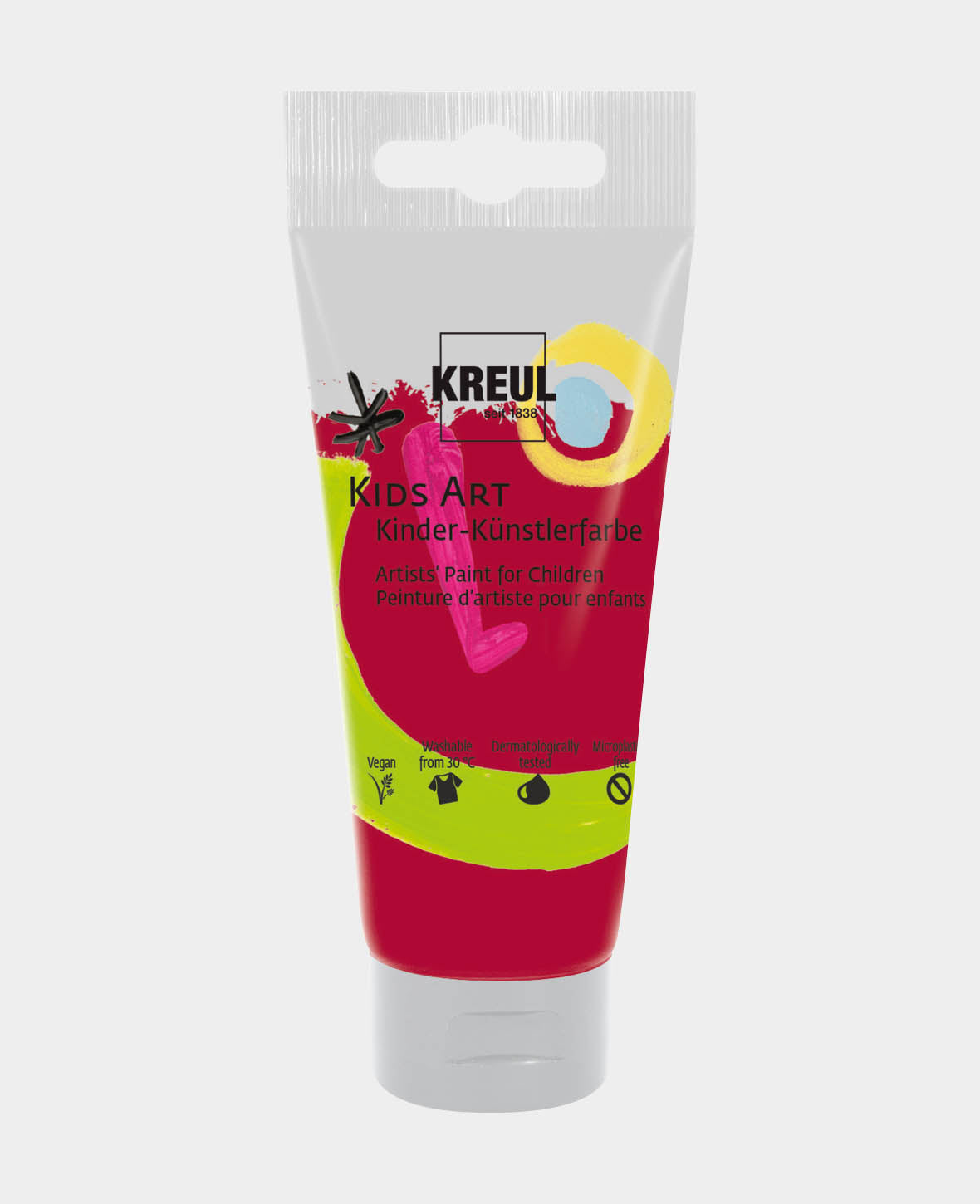 KREUL Kids Art Kinder-Künstlerfarbe, Rubinrot, 75 ml, 1 Tube