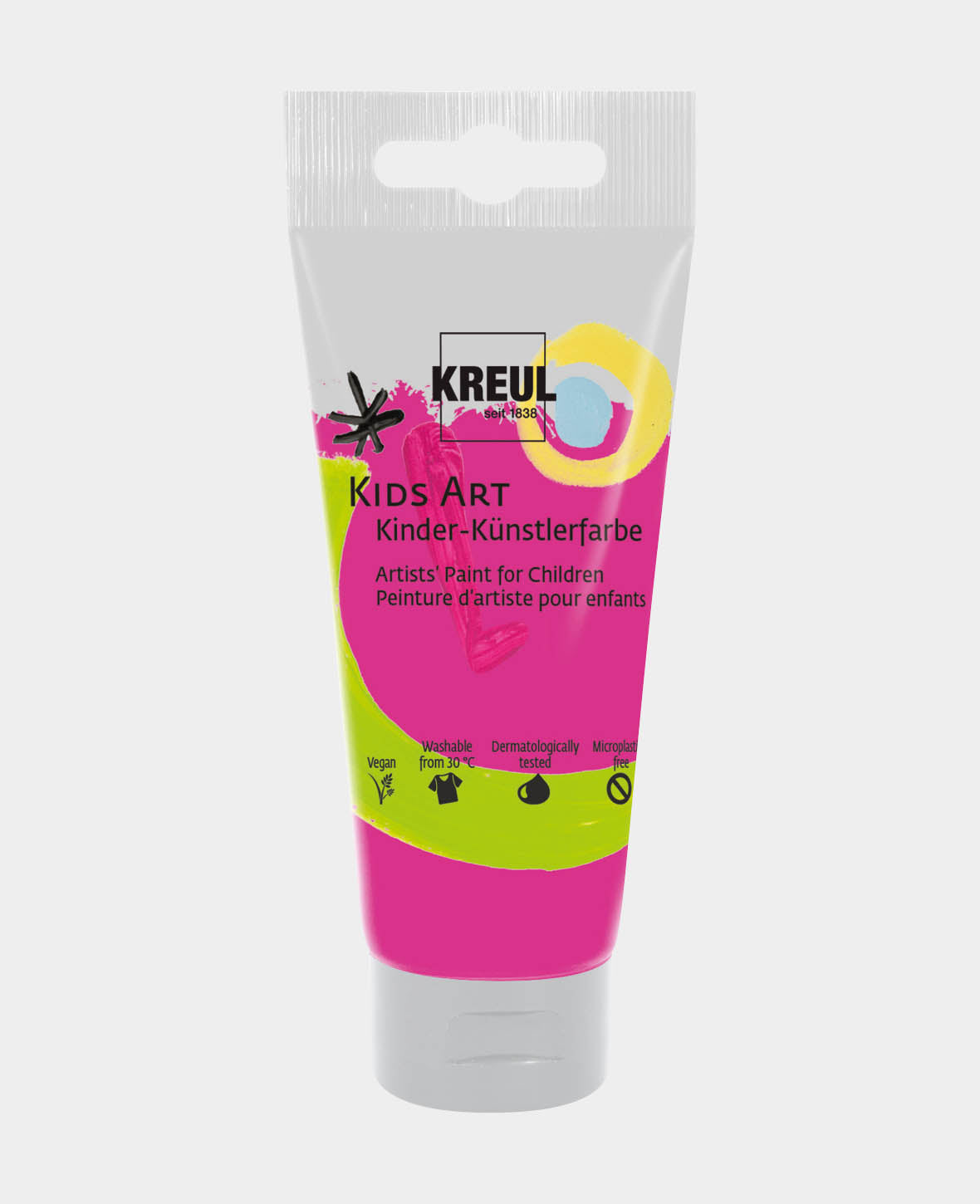 KREUL Kids Art Kinder-Künstlerfarbe, Magenta, 75 ml, 1 Tube