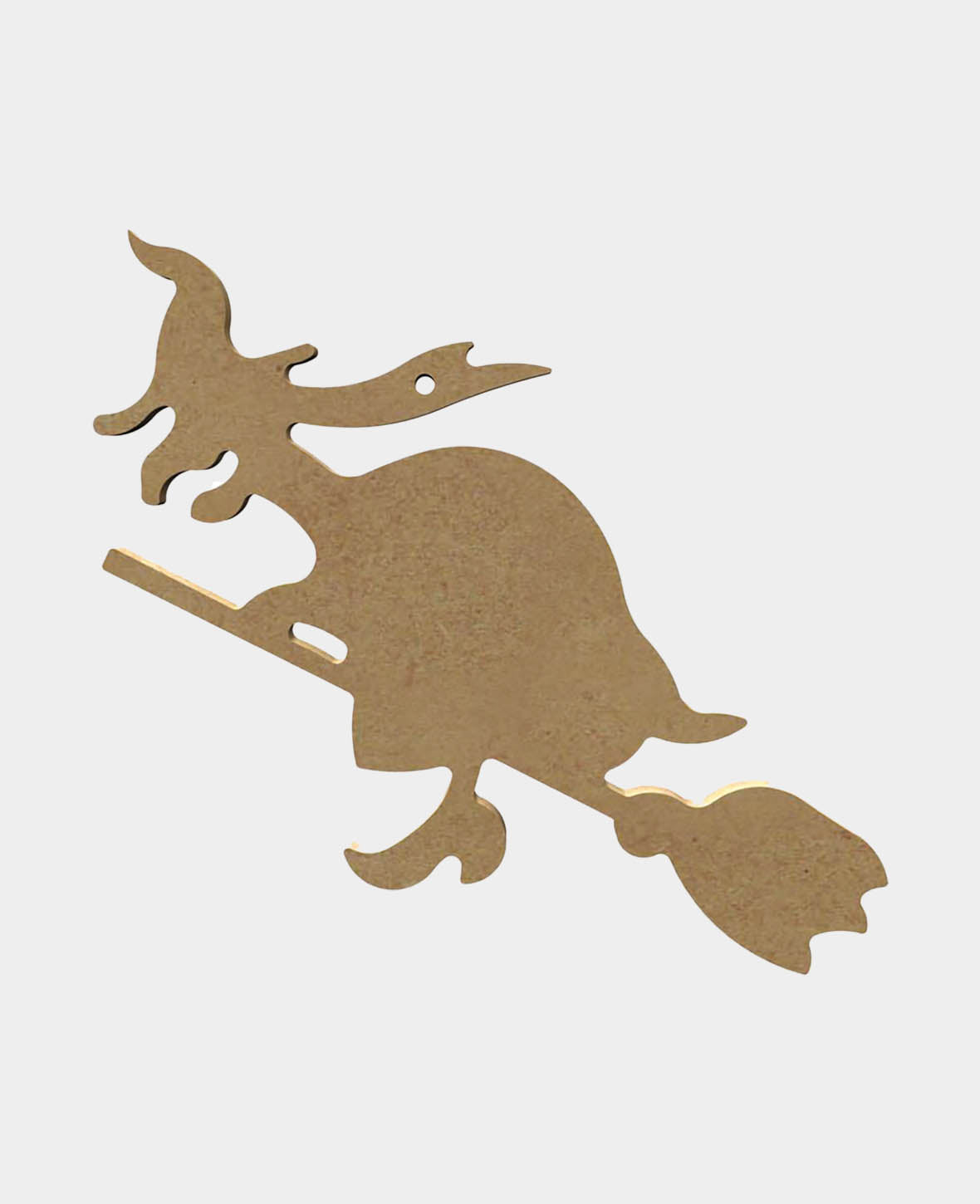 MDF Decorative Witch, 21 x 0.6 x 11 cm, Brown, 1 pc.