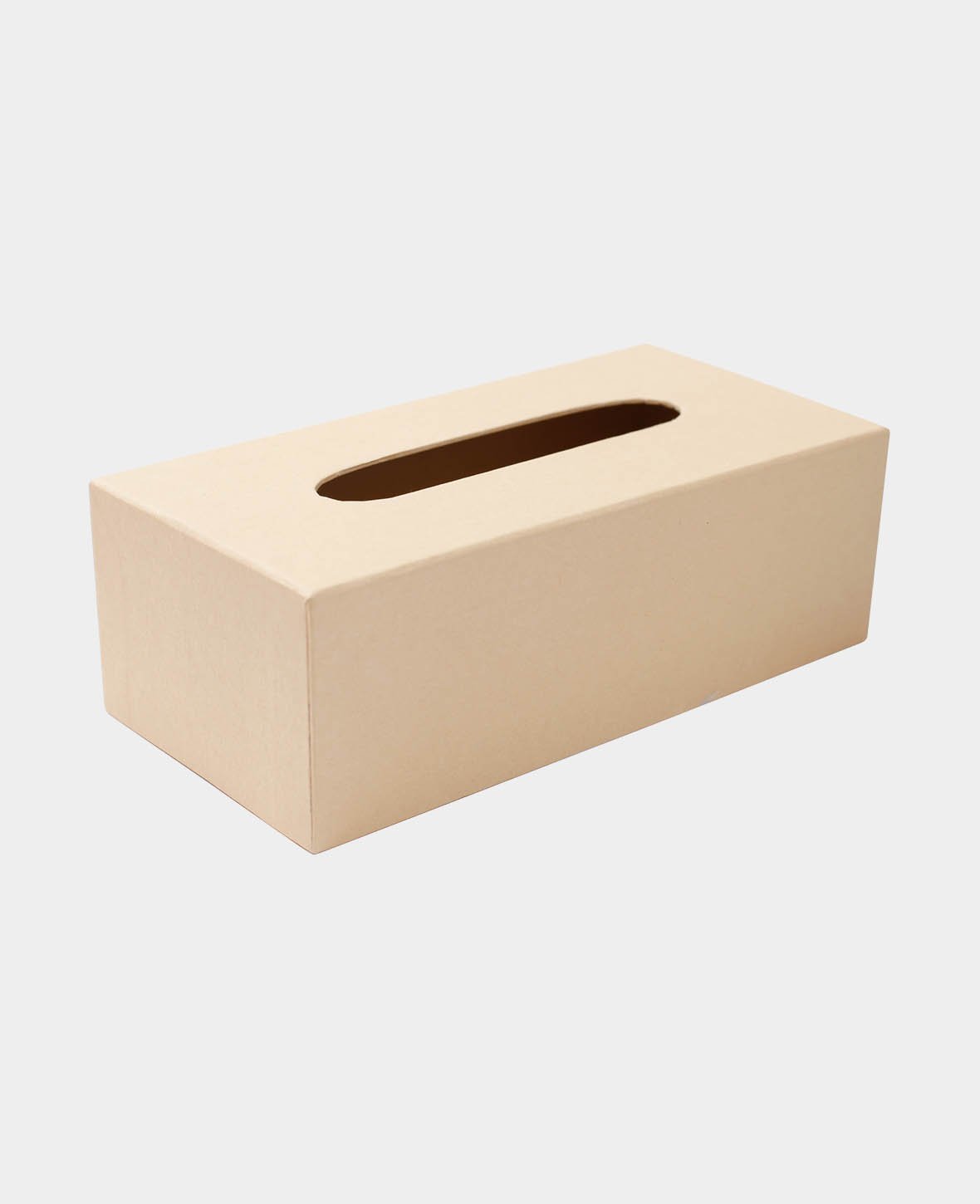 Pappmaché Kosmetiktuchbox, Braun, 24 x 8 x 12 cm