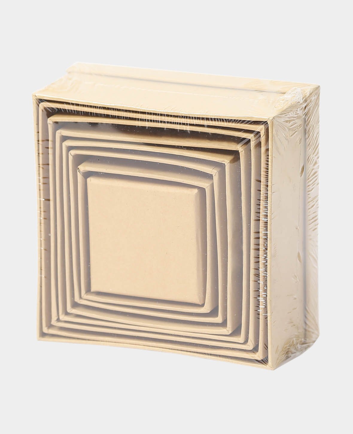 Pappmaché Verpackungen Quadrat, 6.5 bis 13.5 cm, 8 tlg.