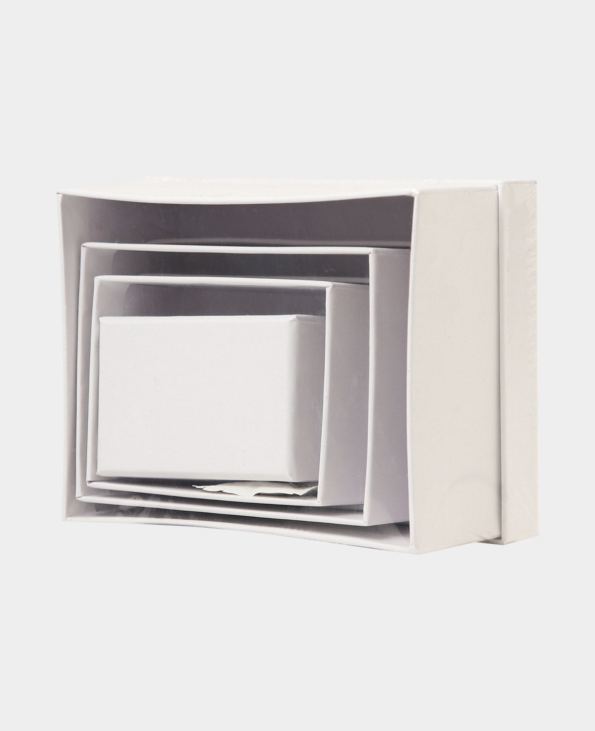 Emballages en carton-pâte rectangle, 7,5 à 14 cm, blanc, 4 pcs.