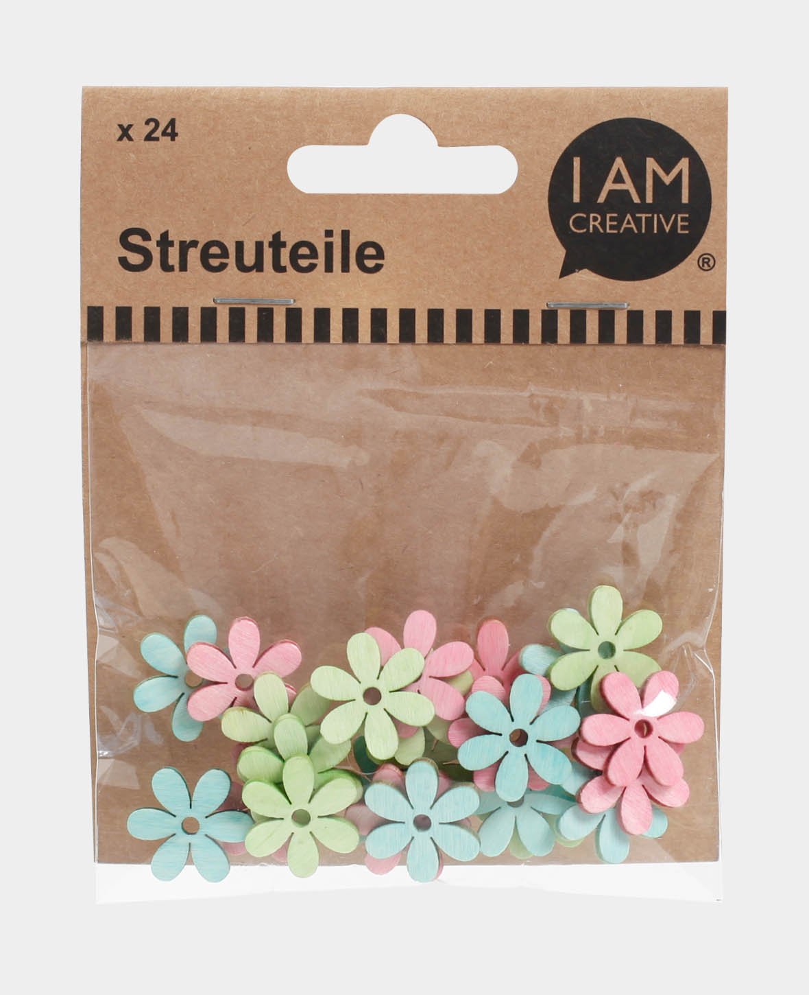 Streuteile Blume pastell, 24 Stk.
