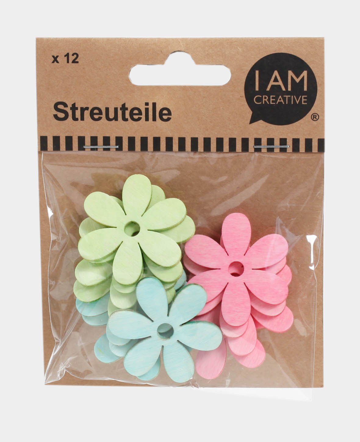 Streuteile Blume pastell, 12 Stk.