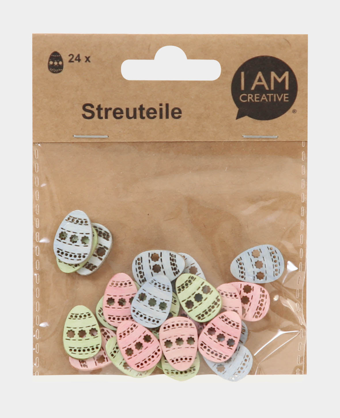 Streuteile Ostereier, Bunt, 2 cm, 24 Stk.