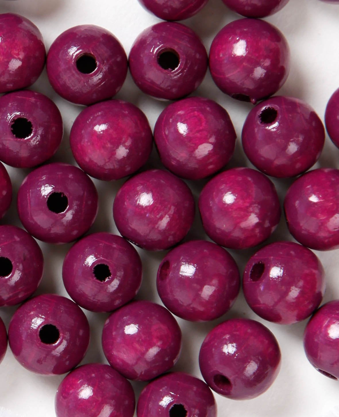 Wooden beads ø 12 mm bordeaux, 35 pcs.