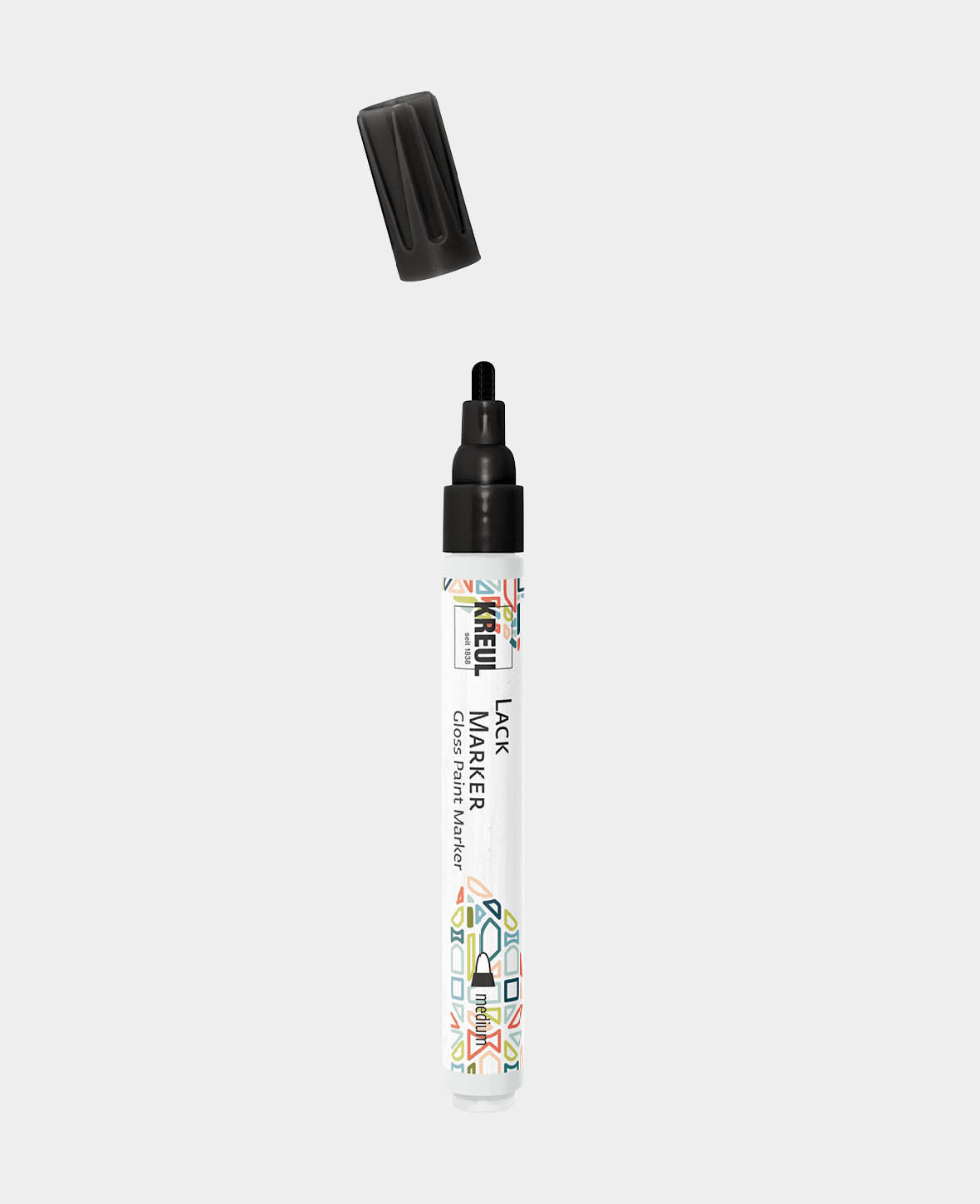 KREUL Lackmalstift medium Schwarz 2-4 mm
