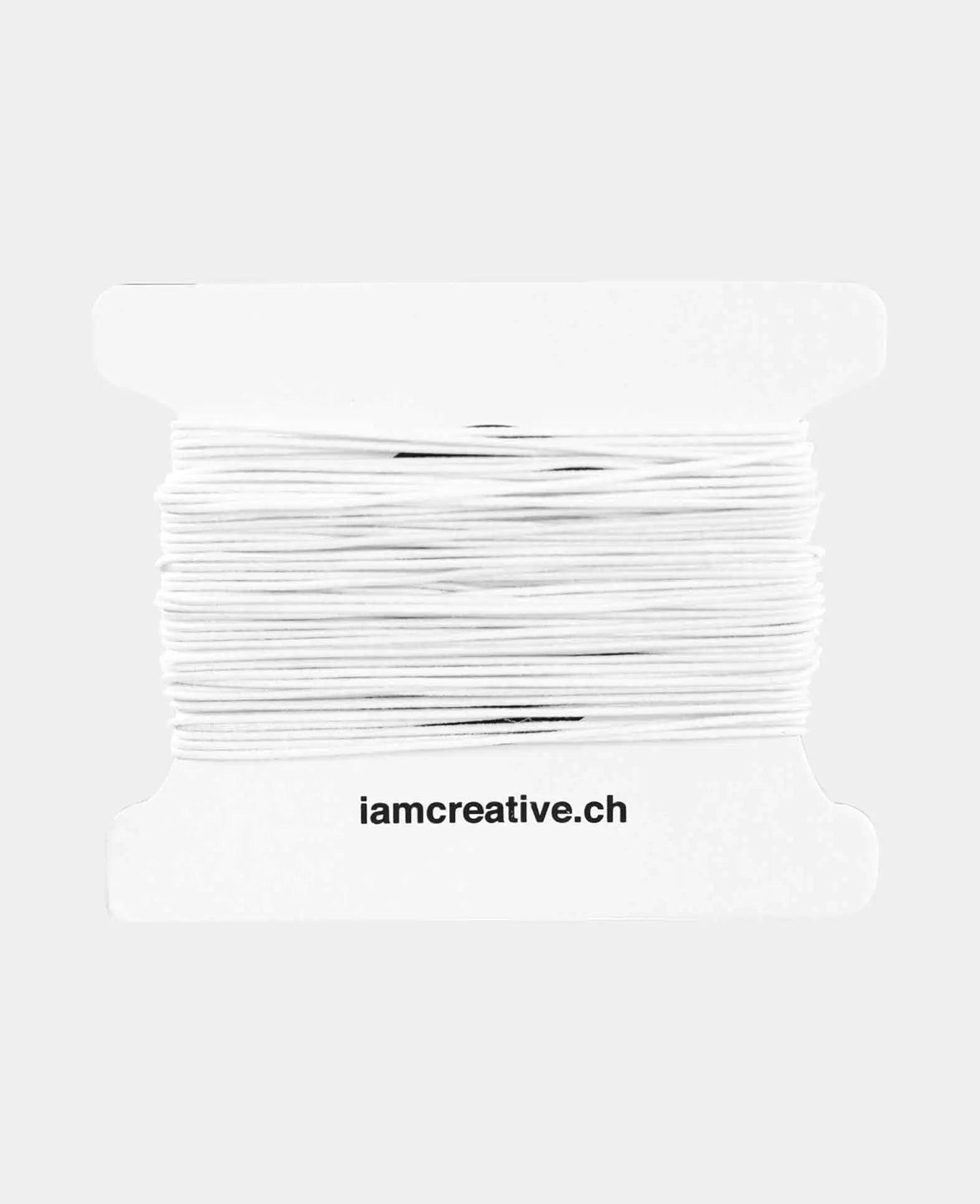 Elastic jewelry cord, ø 1 mm x 10 m, elastic band for crafts and jewelry making, white