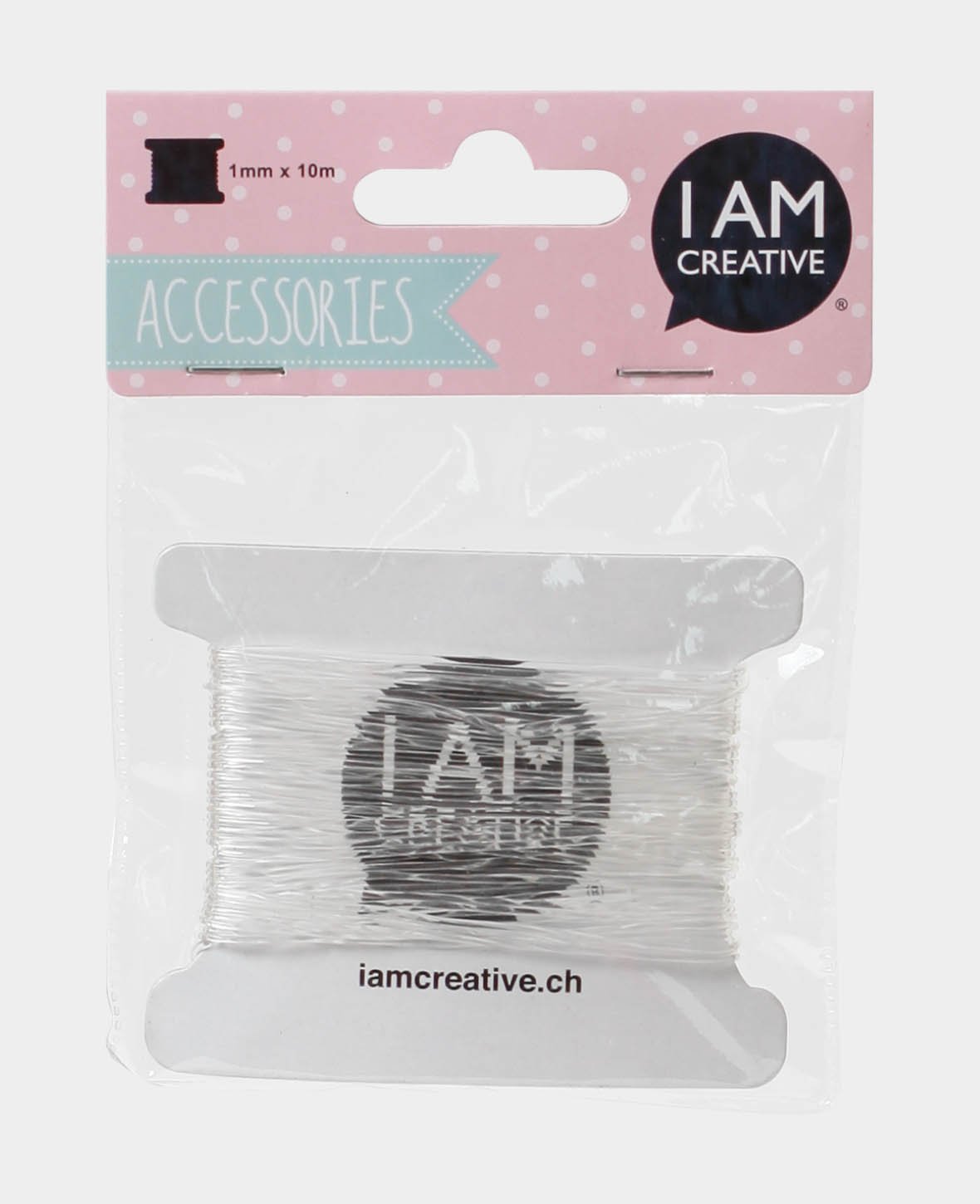 Elastic Jewellery Cord, ø 1 mm x 10 m, Rubber Band for Crafts and Jewellery Creations, Transparent