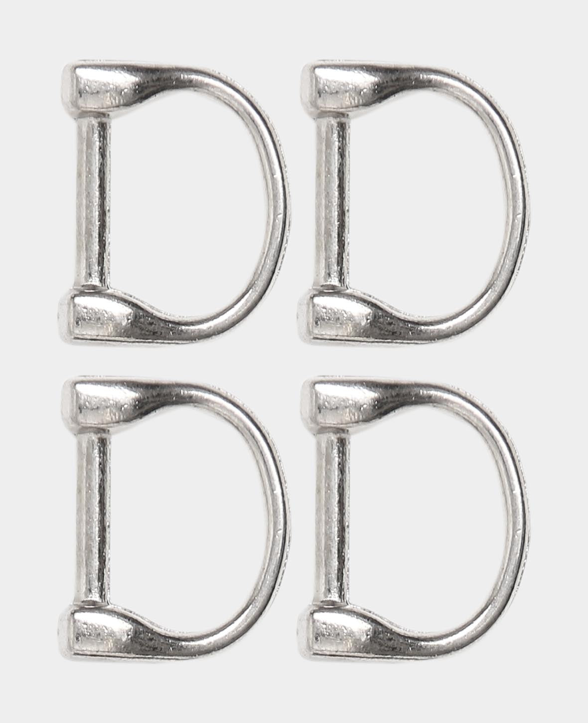 D-ring, silver, 24 x 19 mm, 4 pcs.