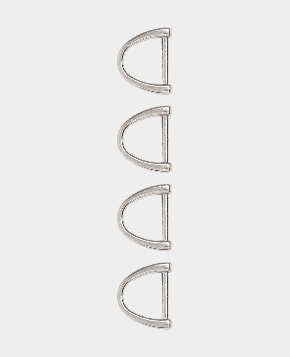 D-ring, silver, 28 x 25 mm, 4 pcs.