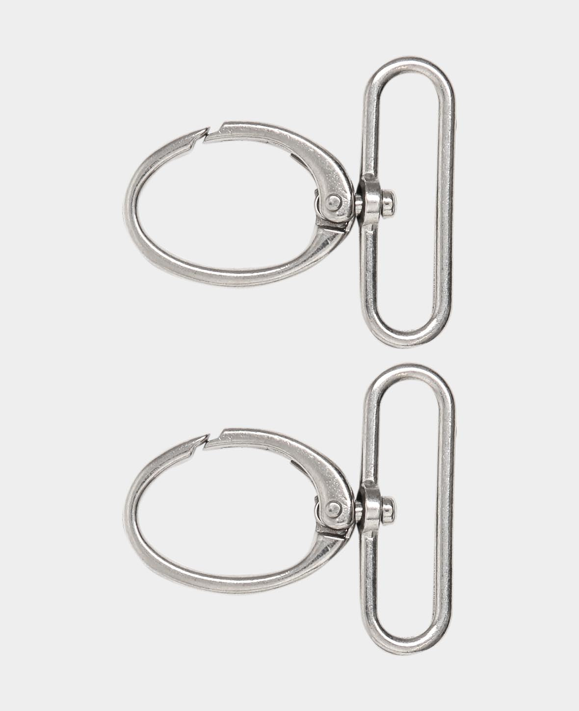 Swivel snap hook, silver, 50 x 45 mm, 2 pcs.