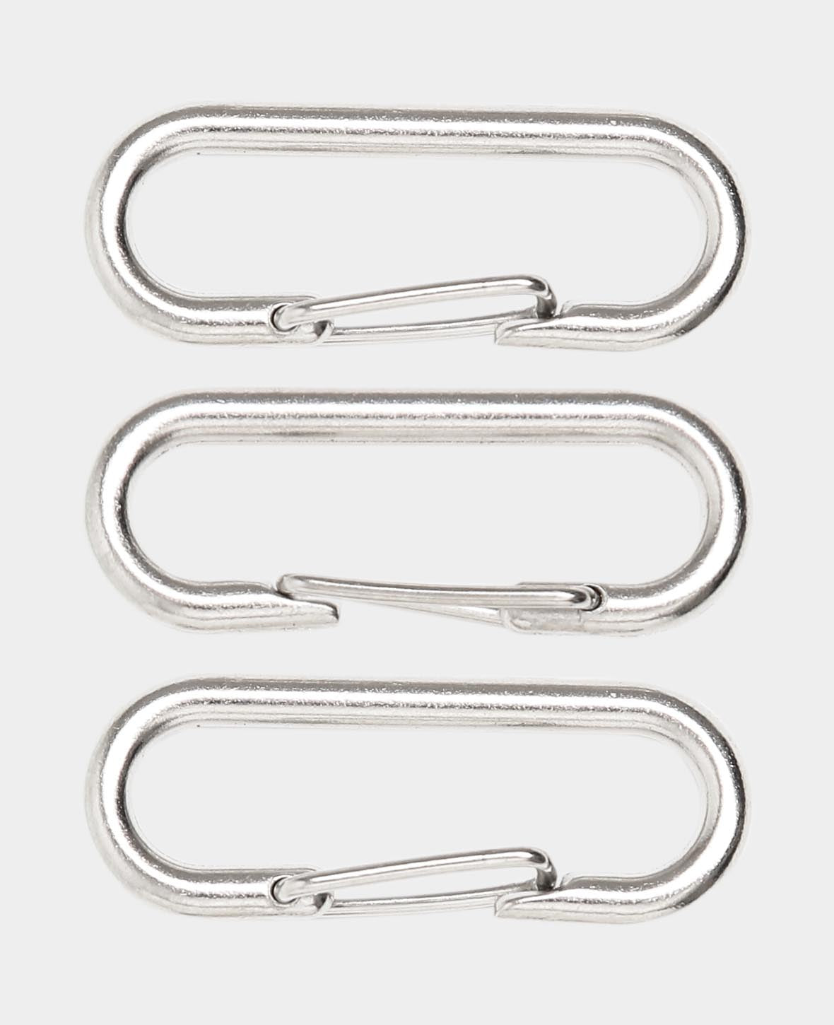 Carabiner, silver, 47 x 15 mm, 3 pcs.
