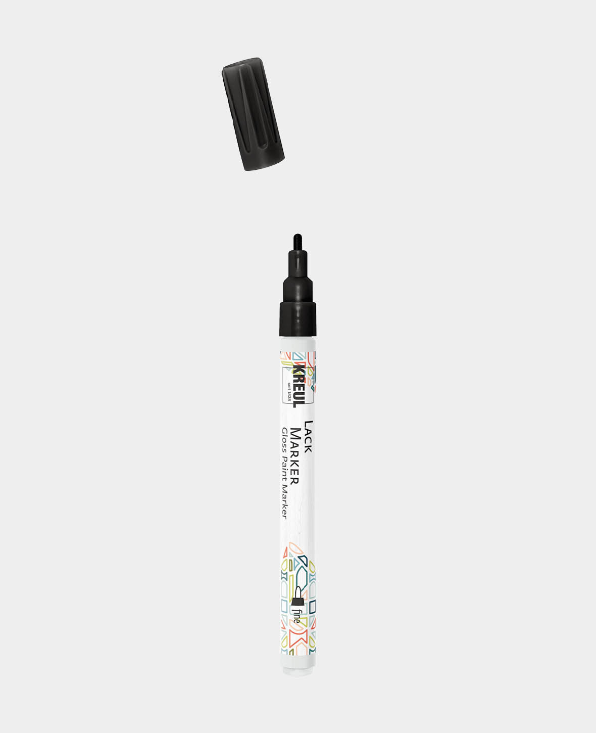 KREUL Lackmalstift fine Schwarz 1-2 mm