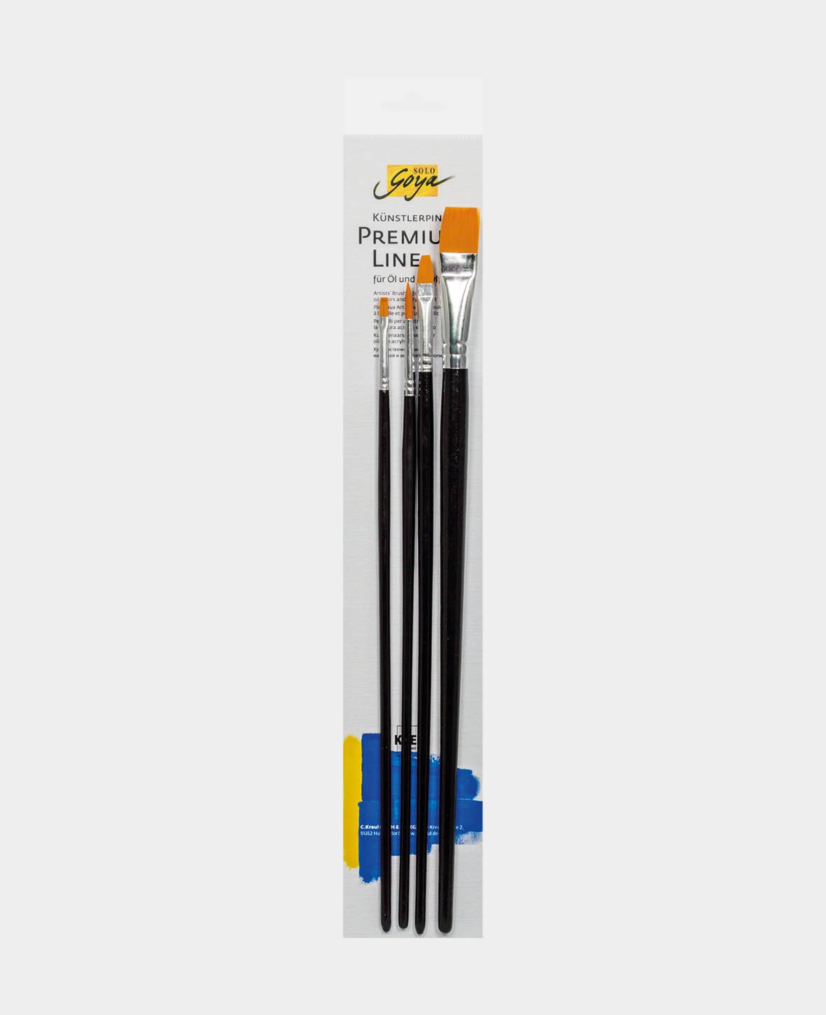 SOLO GOYA Künstlerpinsel Goldhair Synthetics 4er Set