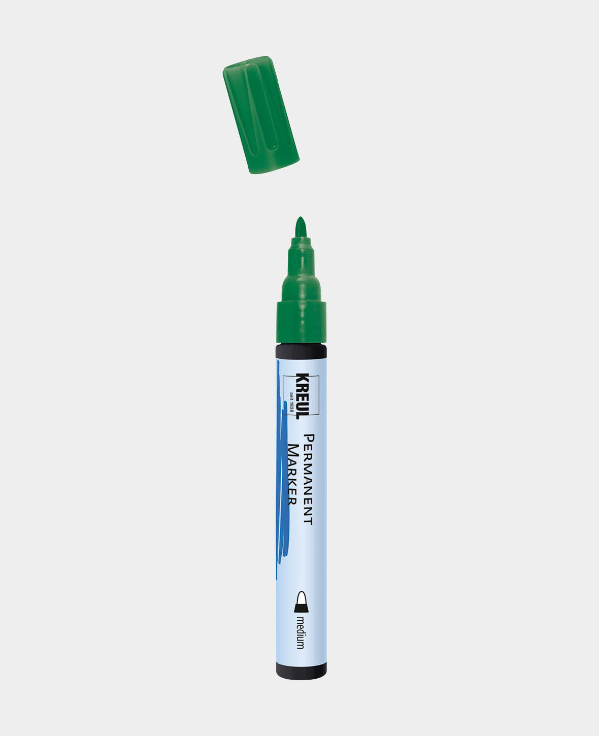 KREUL Permanent Marker, Medium Green, 5-3 mm